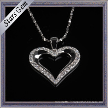 Romatic Coeur Forme Cubique Zircone Collier Mode Jewellry